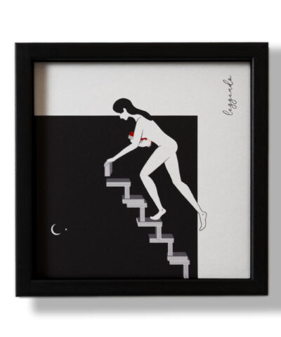 Leggendo - cornice nera