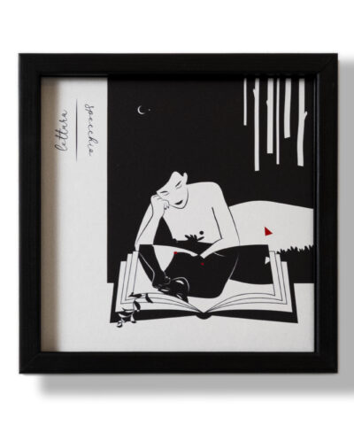 Lettura / Specchio - cornice nera