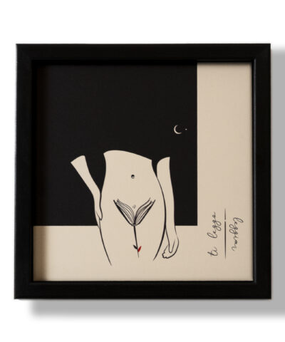 Ti leggo / Leggimi - piastrella seta in cornice nera