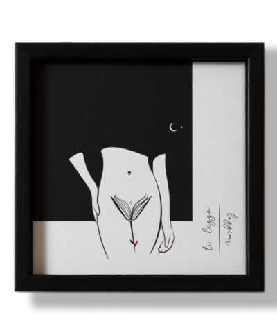 Ti leggo / Leggimi - cornice nera