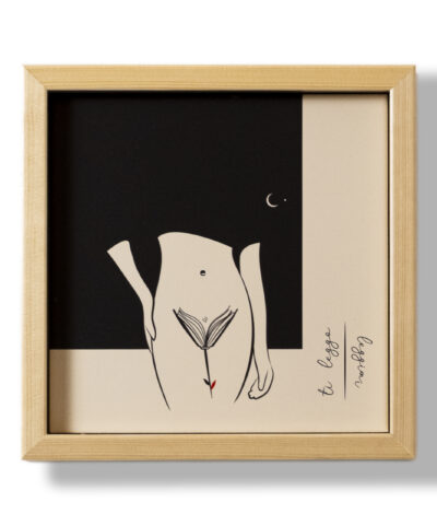 Ti leggo / Leggimi - piastrella seta in cornice naturale