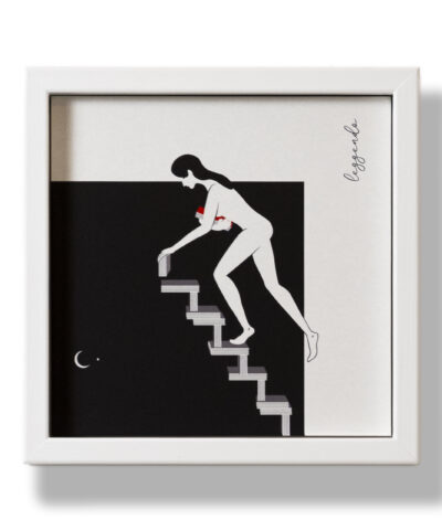 Leggendo - cornice bianca