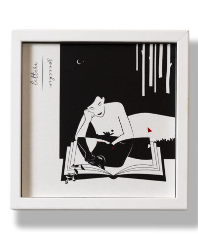 Lettura / Specchio - cornice bianca