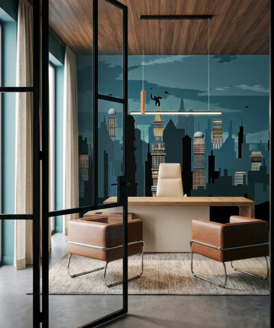 Kong in the city _blue